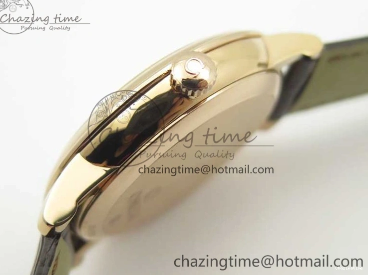 0119 Practical De Ville RG MKF 1:1 Best Edition Silver Dial RG Markers on Brown Leather Strap MIYOTA 9015 V 8049